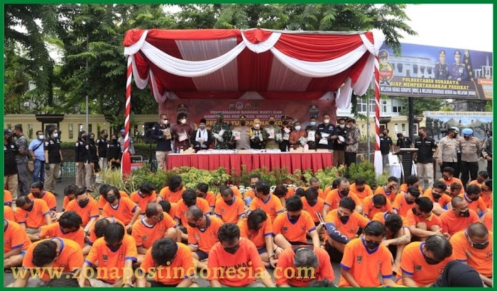 Polrestabes Surabaya Musnahkan 39 Kg Sabu dari 120 Orang Tersangka