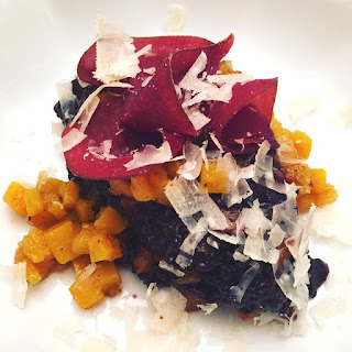 zumKochen: Schwarzes Piemont-Reis-Risotto mit Butternußkürbis