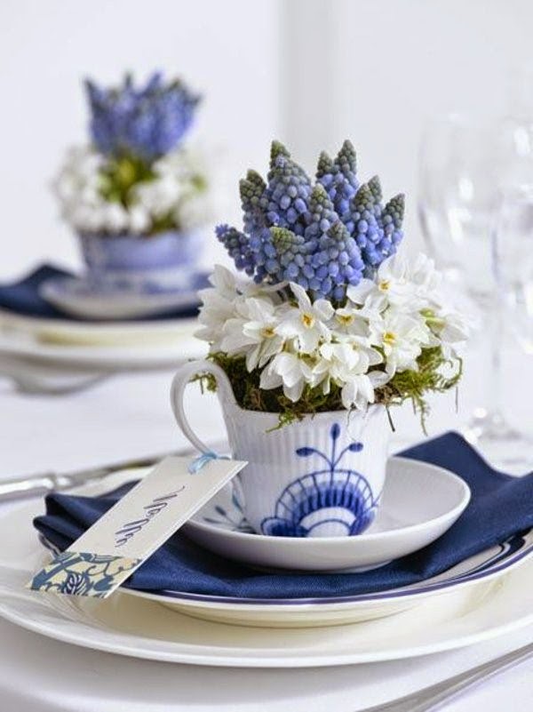 Table decoration in blue &#8211; fascinating ideas!