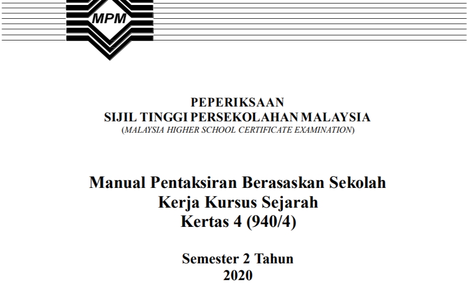 Contoh proposal kerja kursus sejarah stpm