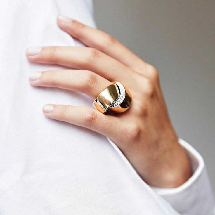 Golden statement rings