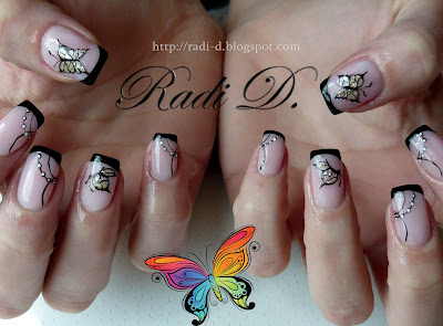 It`s all about nails: Black French and Butterflies