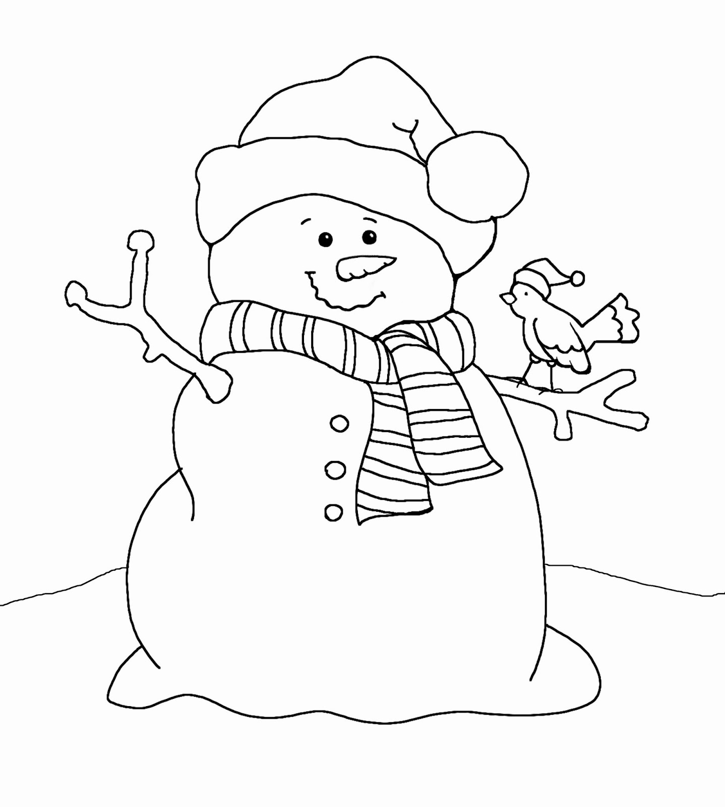 snowman clipart free black and white - photo #22