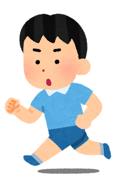 走る男の子のイラスト