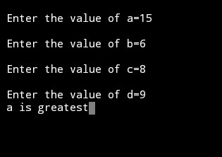 C program to find the greatest number among four numbers | My CS ...