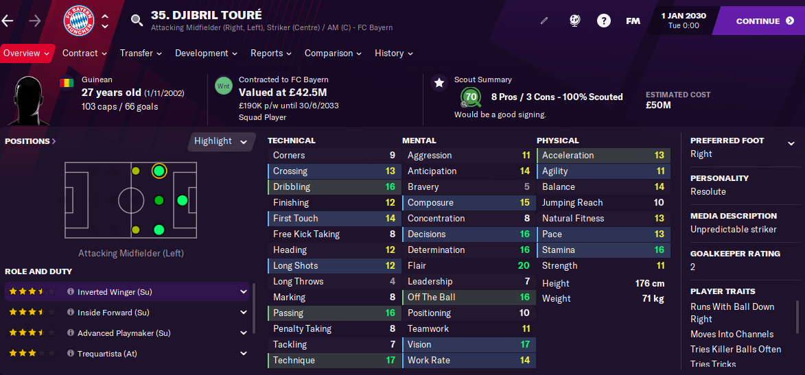 FM21 Djibril Toure 2030 FM21 Djibril Toure 2030