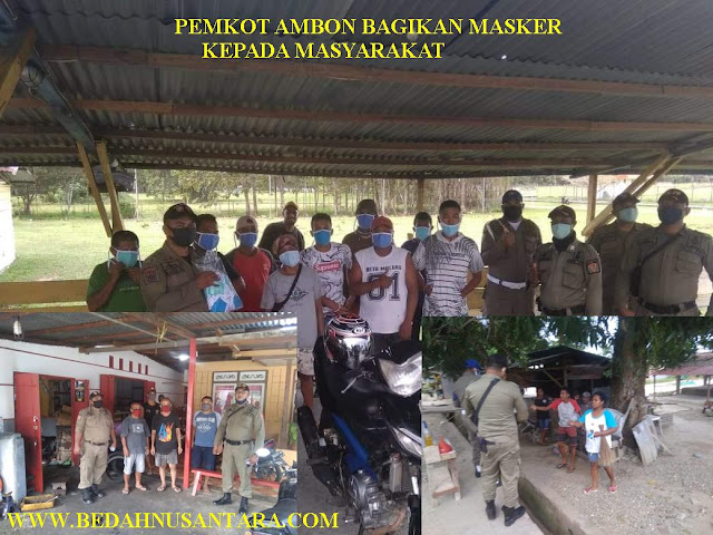 Pemkot Ambon Bagikan Masker Kepada Masyarakat 1 9