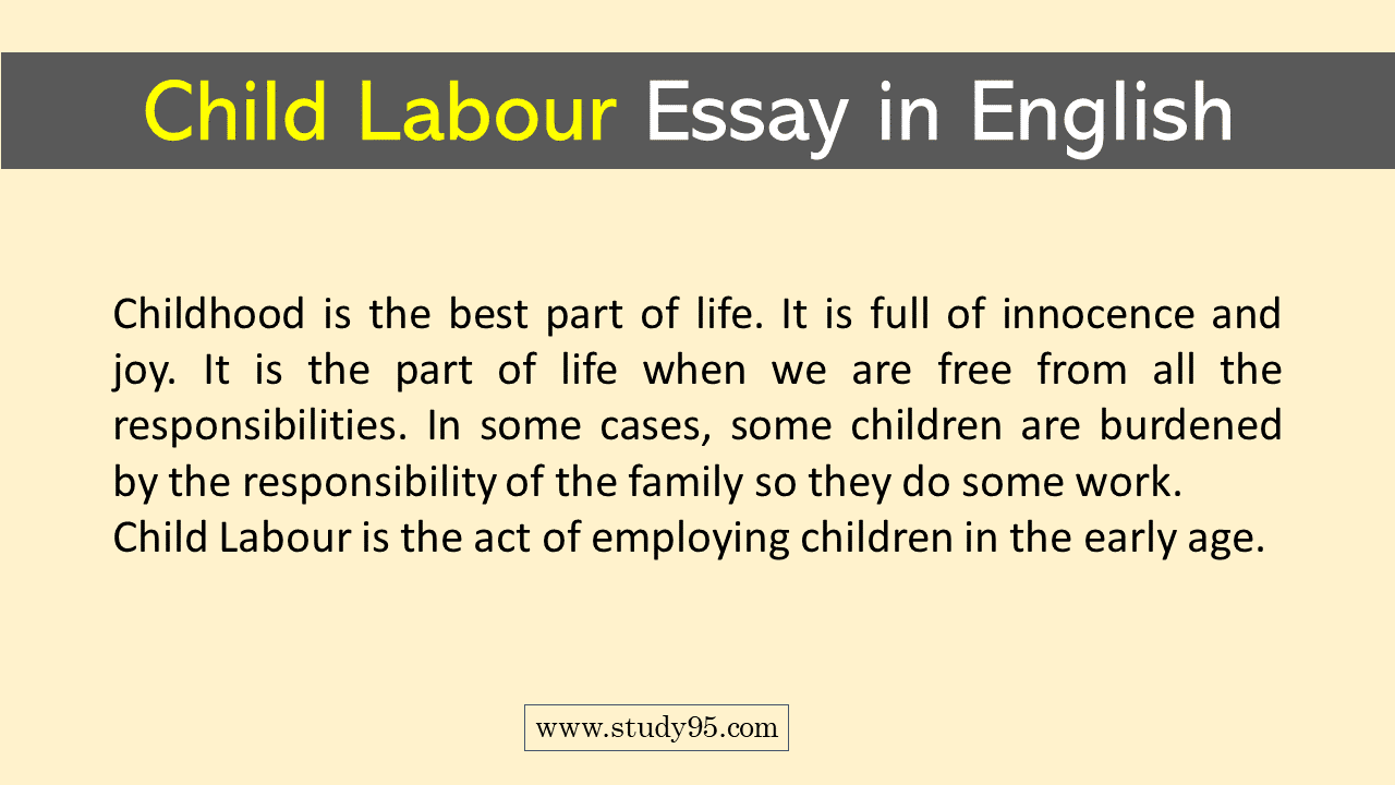 child labour essay 200 words
