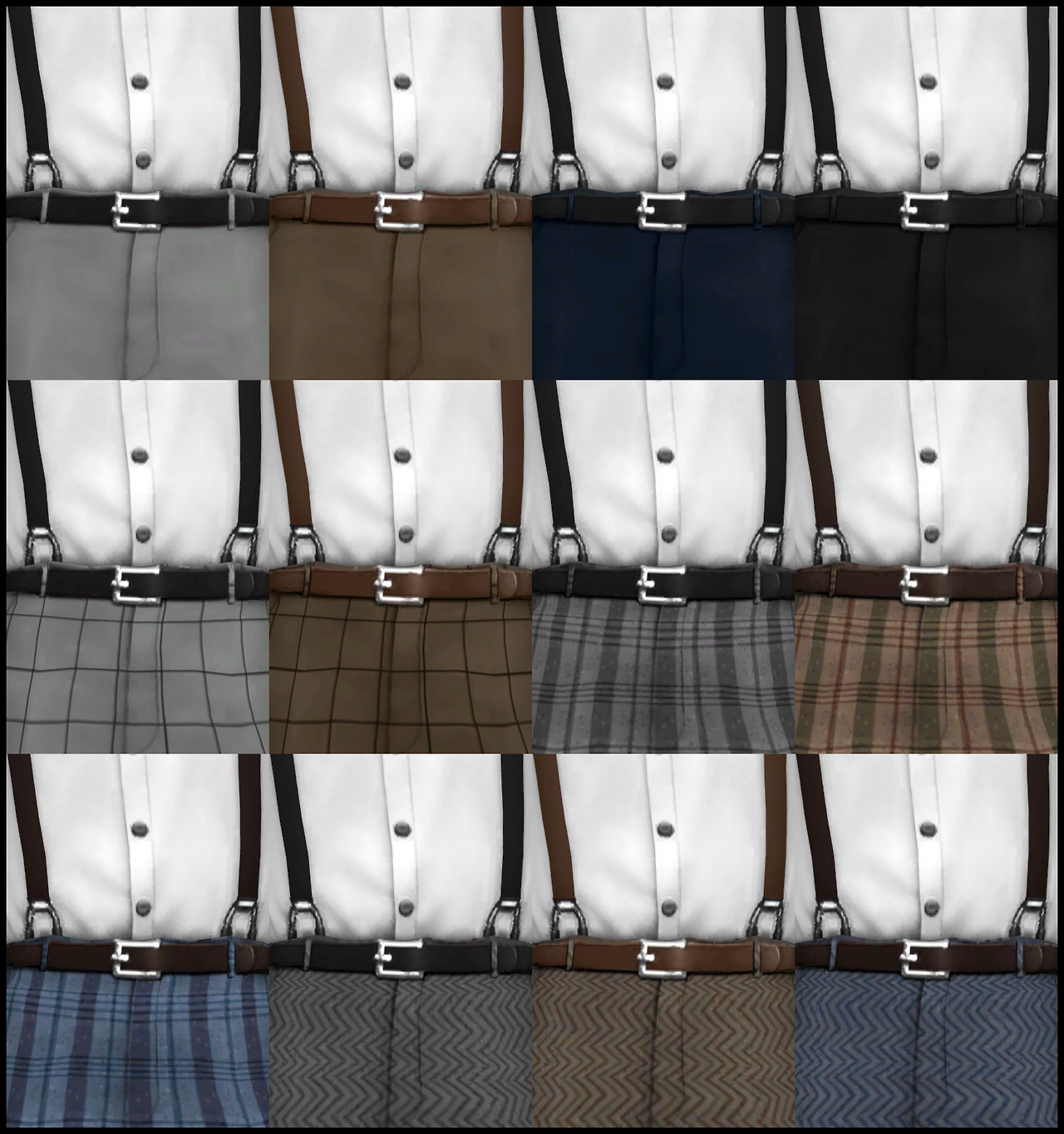 Sims 4 CC's The Best Suspenders Outfit by