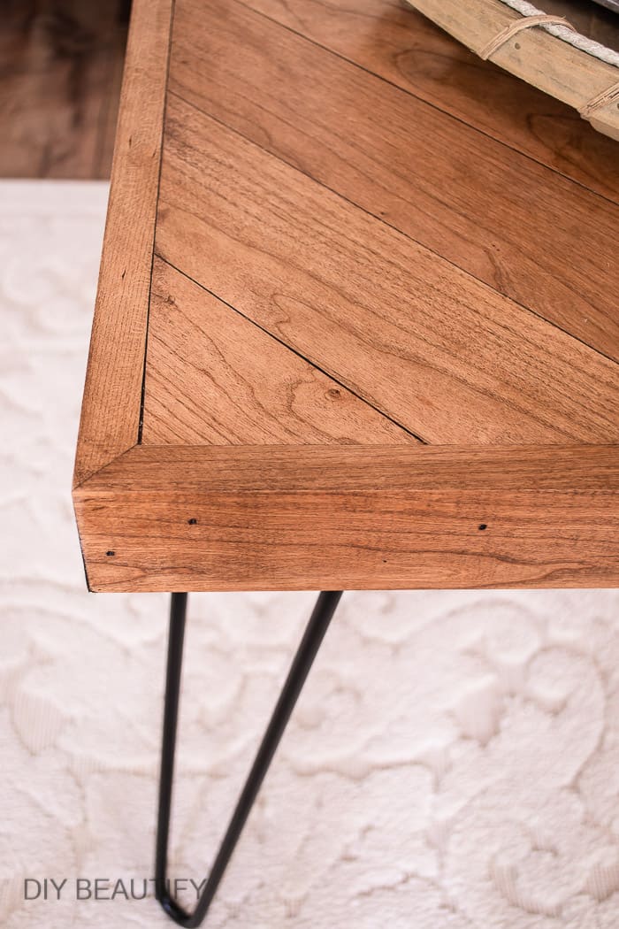 DIY Herringbone Coffee Table DIY Beautify Creating Beauty at Home