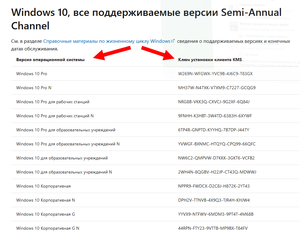 Официальные ключи установки клиента KMS - ƠƖҽցƖɑѵ