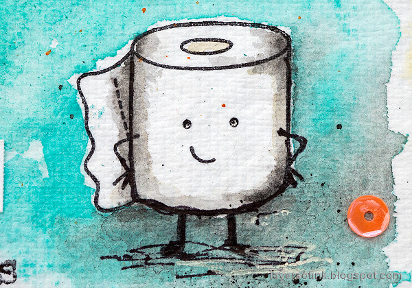 Layers of ink - Toilet Paper Journal Page Tutorial by Anna-Karin Evaldsson.