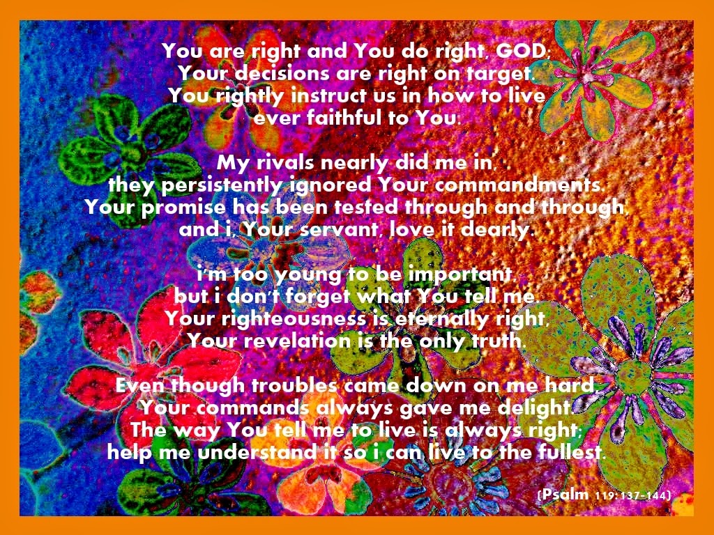 Psalm 119 Message Translation Psalm 119 Message Translation