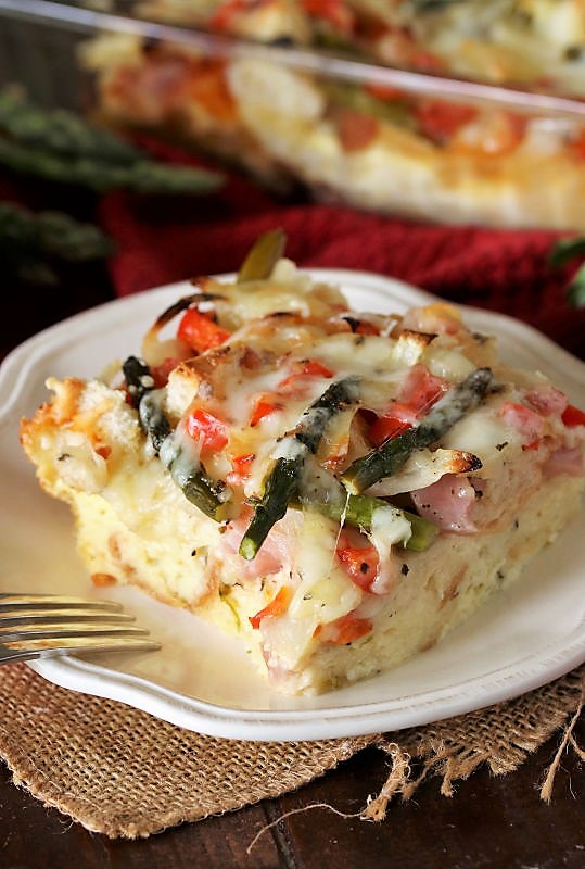Overnight Asparagus Breakfast Casserole with Ham The Kitchen is My Playground