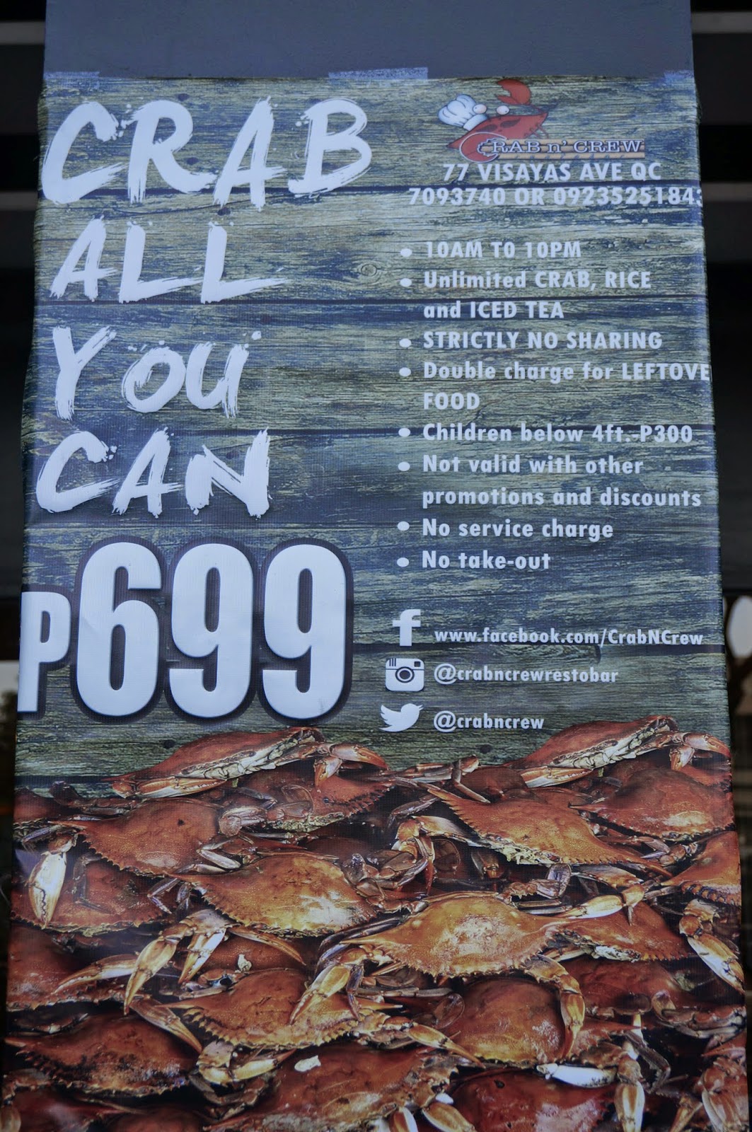 My Plates and Palettes Food Review Crab N' Crew Restobar