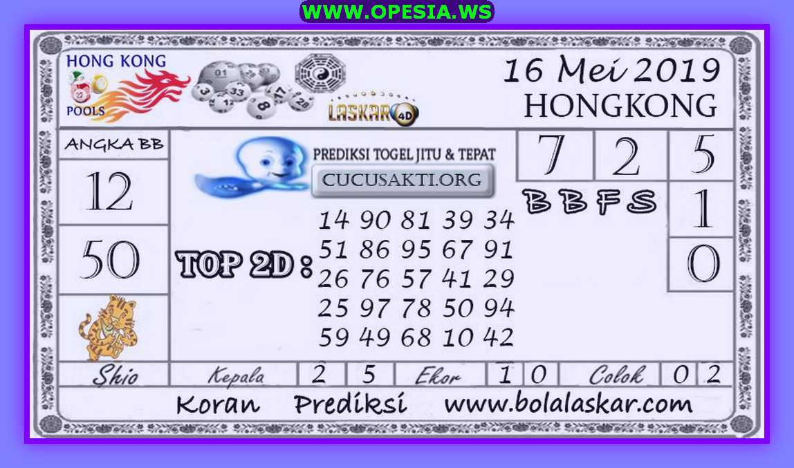 Kode syair hk Kamis 16 Mei 2019 GOsyair SEDIA KODE SYAIR