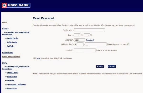 Hdfc visa forex card