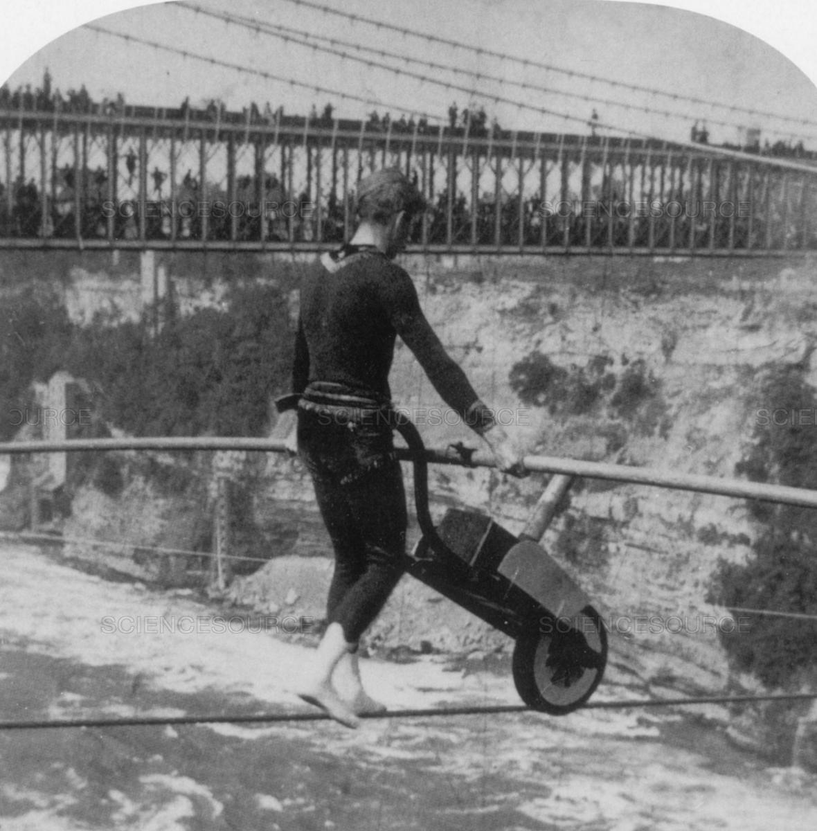 THE GRANDMA'S LOGBOOK CHARLES BLONDIN, THE FRENCH TIGHTROPE WALKER