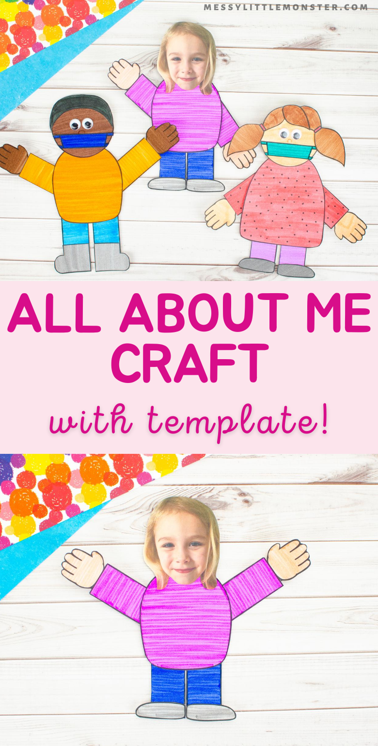 All About Me Back To School Craft Template Included Messy Little Monster 