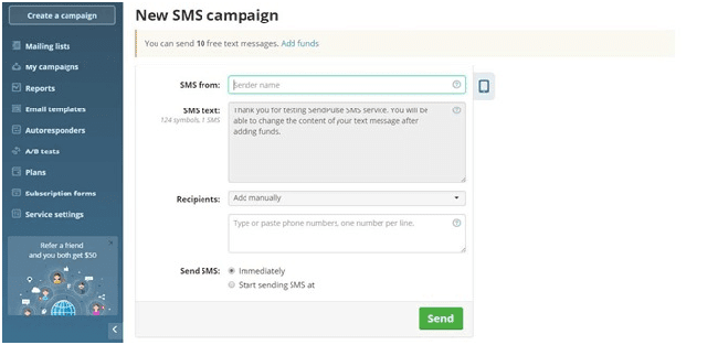 New SMS Campaign