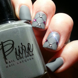 nail simple nails rhinestones fuschia charmingly swarovski let flat matte begin tape beginnails