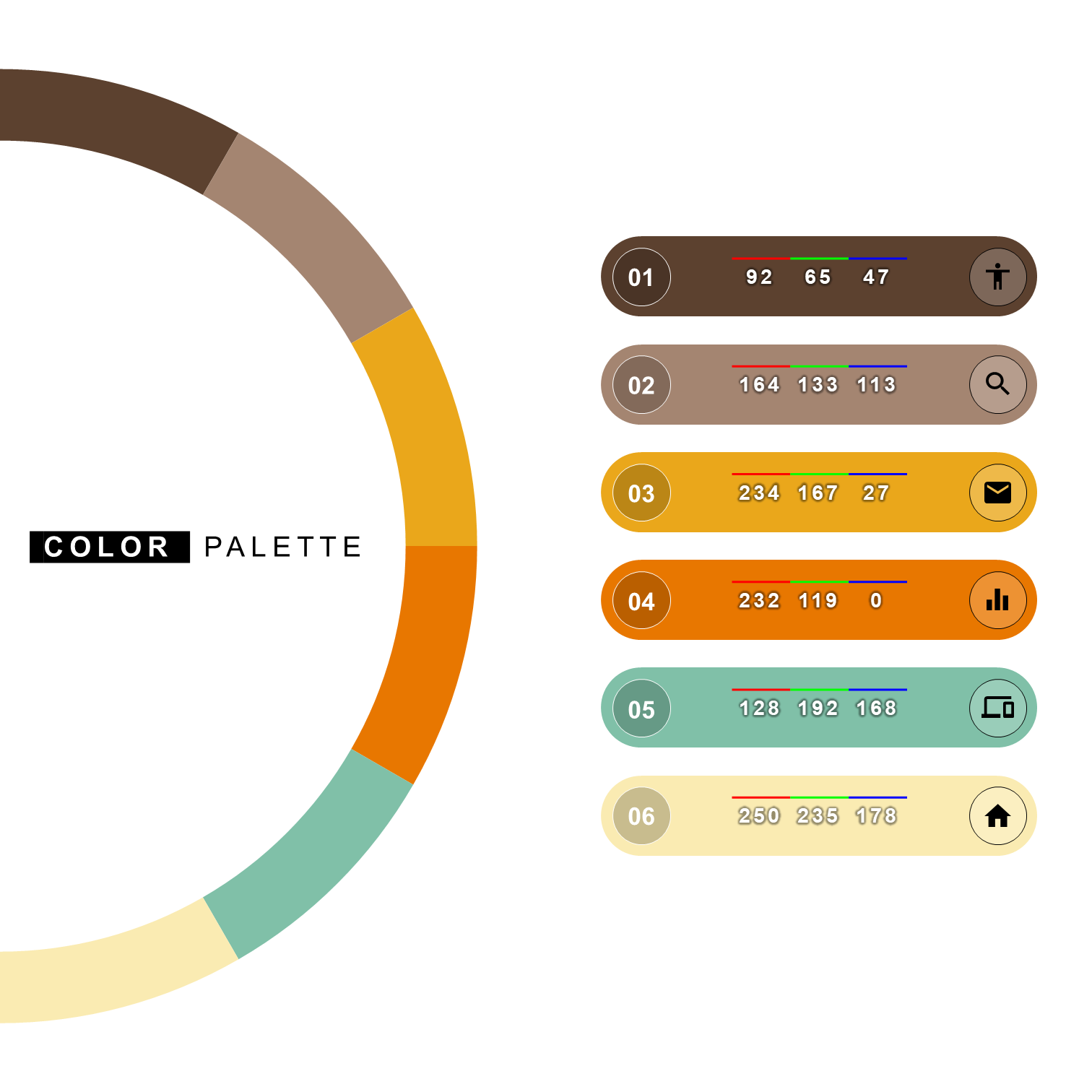 color palette for presentation template