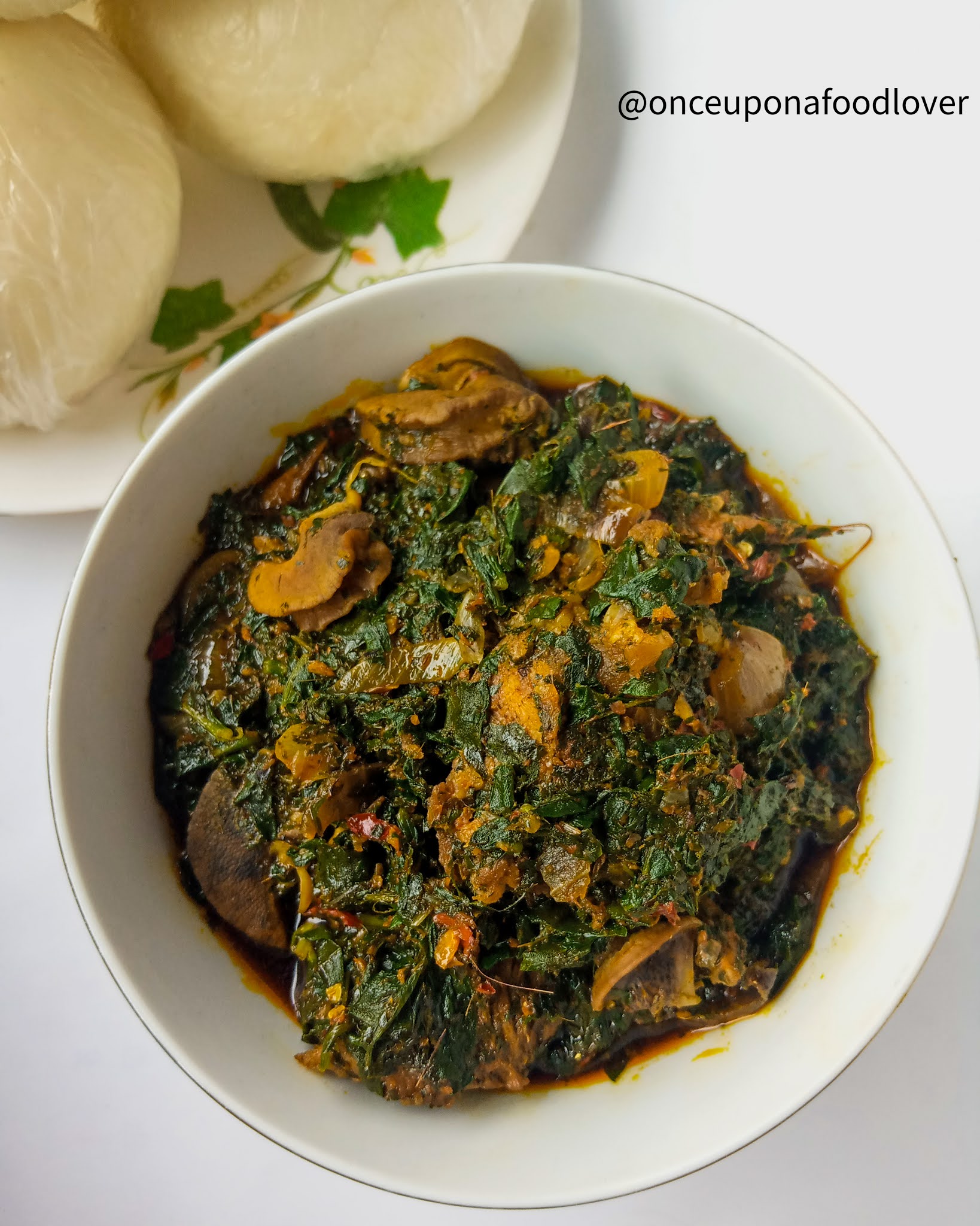 A plate of Afang Soup