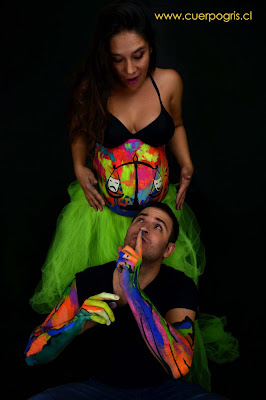 BODYPAINT PARENT  cuerpos pintados embarazada padres