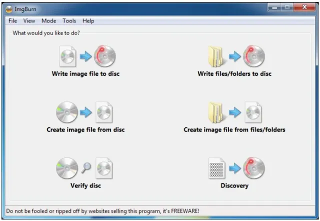 تحميل برنامج ImgBurn لحرق ونسخ الـ DVD و CD مجانا للكمبيوتر