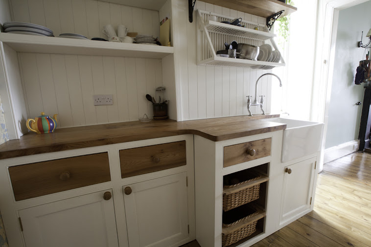 Hand-made Kitchen in Elm, Pine & Plywood