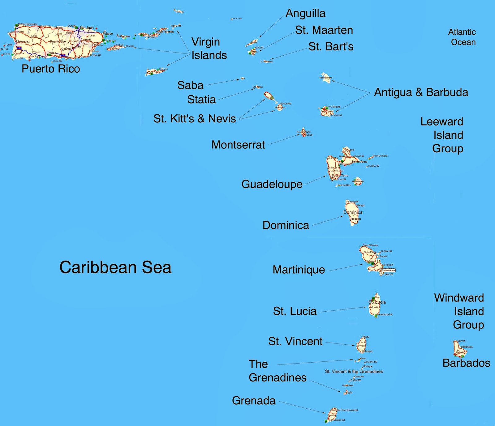 Top 97+ Pictures Map Of The Caribbean Islands With Names Excellent 09/2023