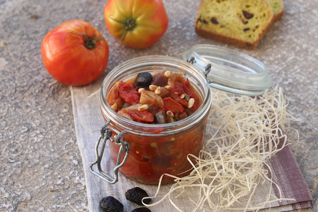 Cuillère et saladier : Caponata