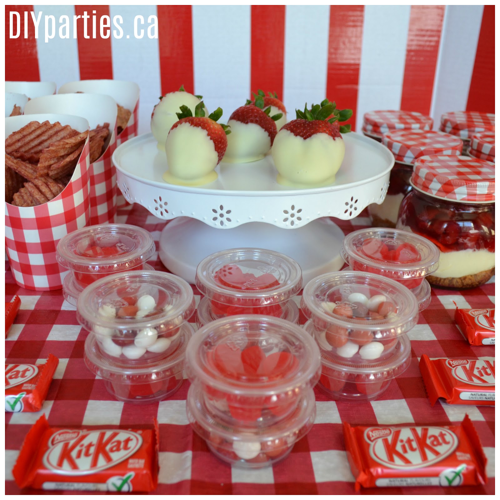 DIY Parties: Red and White Dessert Buffet