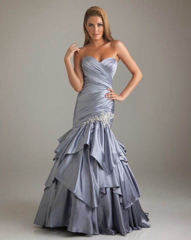 LilacFashion: Ruffled Floor Length Dress