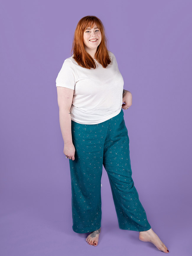 Jaimie pyjama bottoms and shorts sewing pattern in UK 16-34 from Tilly and the Buttons