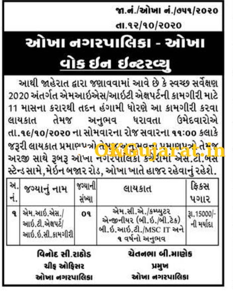 Okha Nagarpalika Recruitment