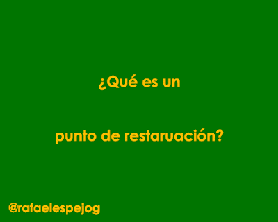 Que es un punto de restauracion