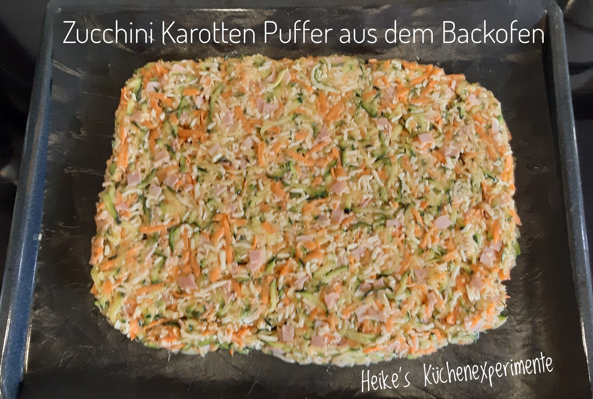 Heike&amp;#39;s Küchenexperimente ☆☆☆: Zucchini Karotten Puffer aus dem Backofen