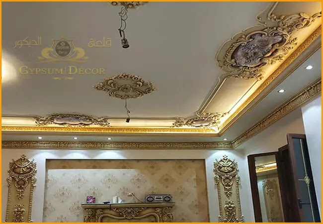 احدث ديكورات اسقف معلقة جبس بلدى النيو كلاسيك I قلعة الديكور