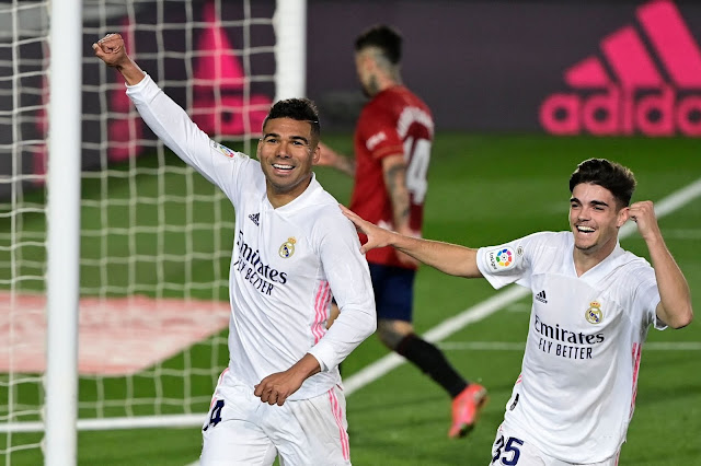 فرحة كاسيميرو بالهدف الثانى فرحة كاسيميرو بالهدف الثانى