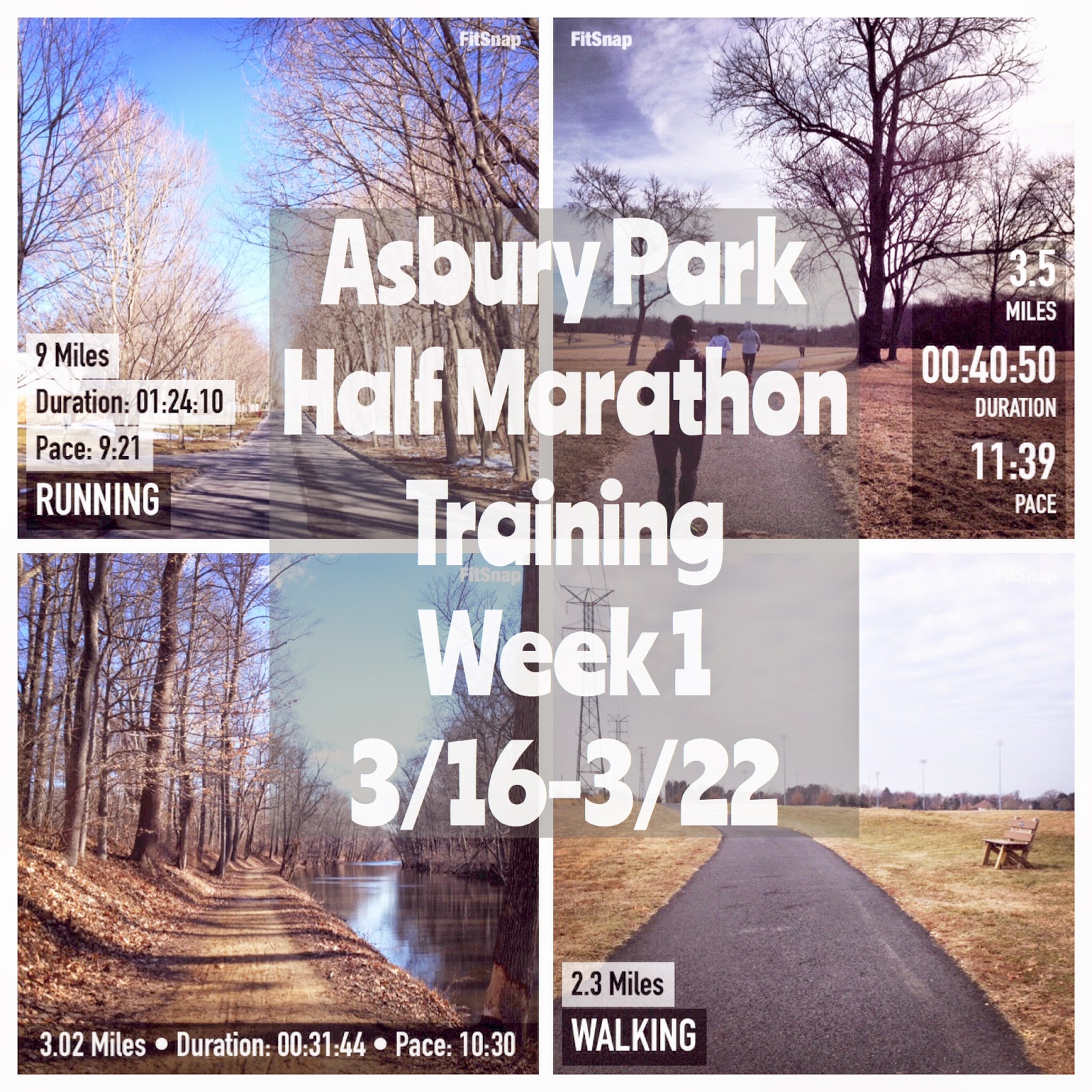 RunHikePlay Asbury Park Half Marathon Training Week 1 3/163/22