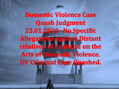 Domestic Violence Case Quash Judgment 22.01.2020