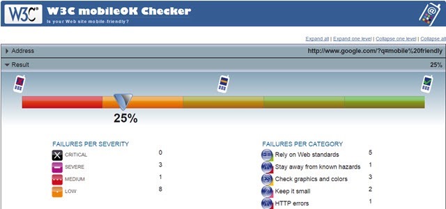 W3C’s MobileOK Checker