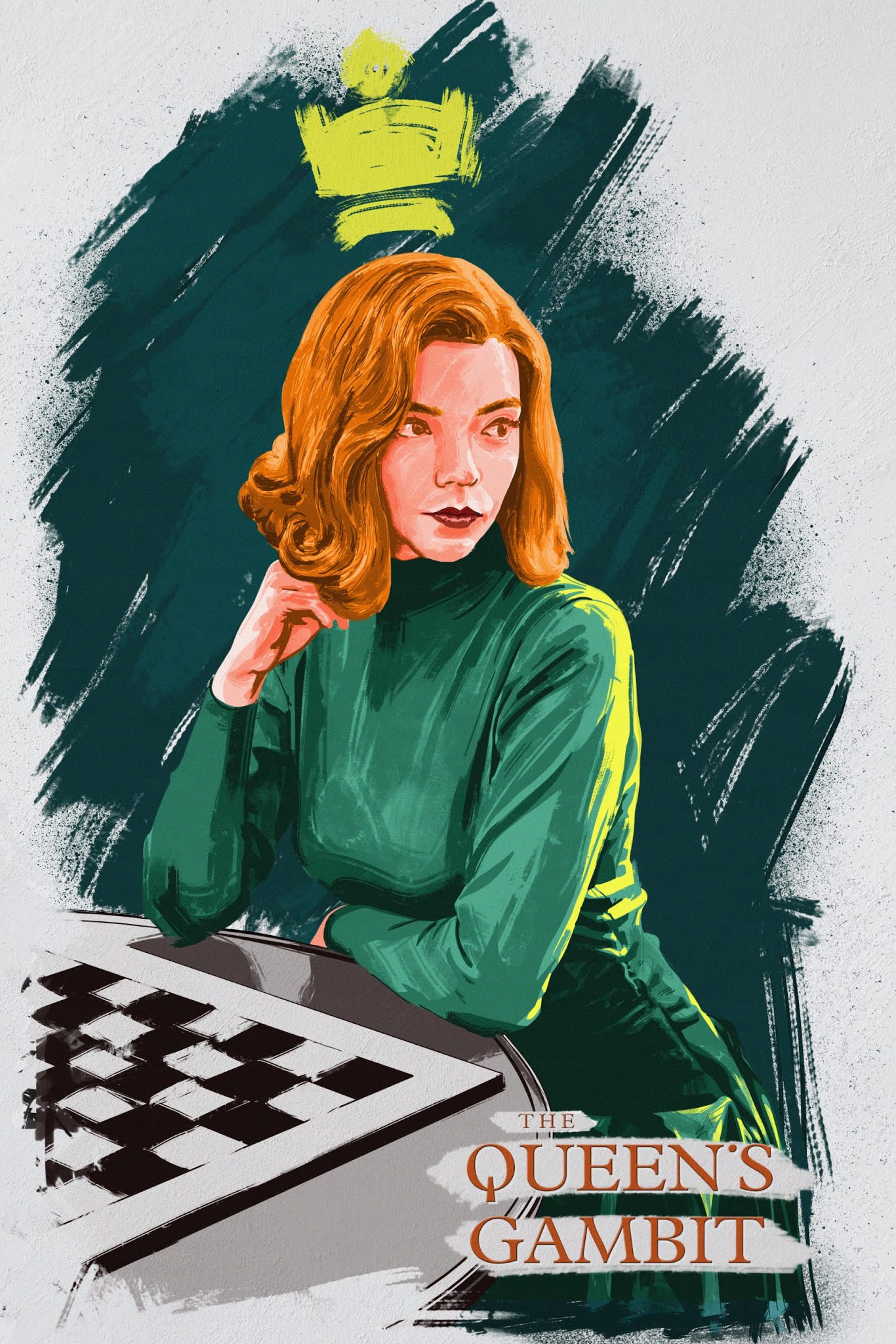 Beth Harmon  The Queen's Gambit, an art canvas by Laura Rianna