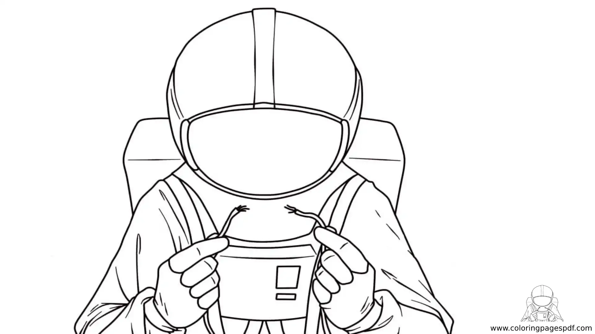 Coloring Page Of Anime Crewmate Doing Wires