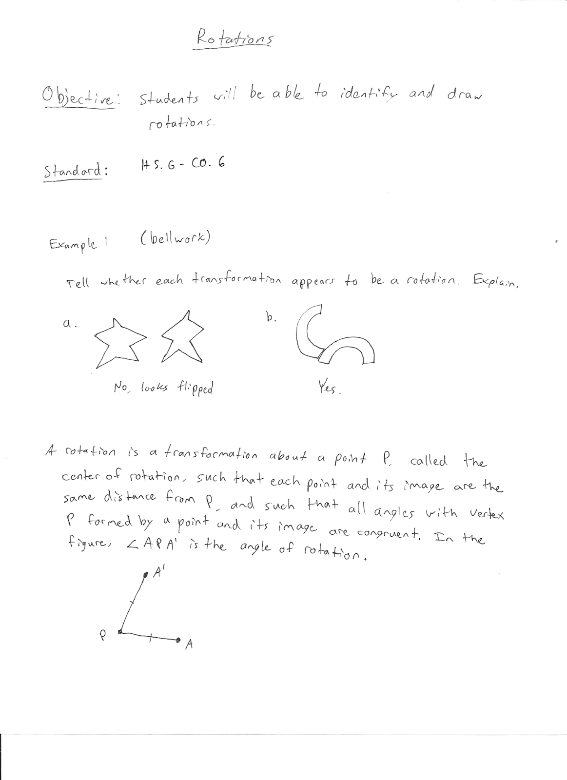 Mr. Jimenez's Geometry Class: Rotations
