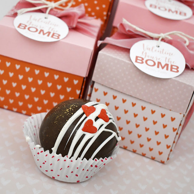 Aly Dosdall make easy explosion boxes for hot cocoa bombs this valentine's day [free printable]