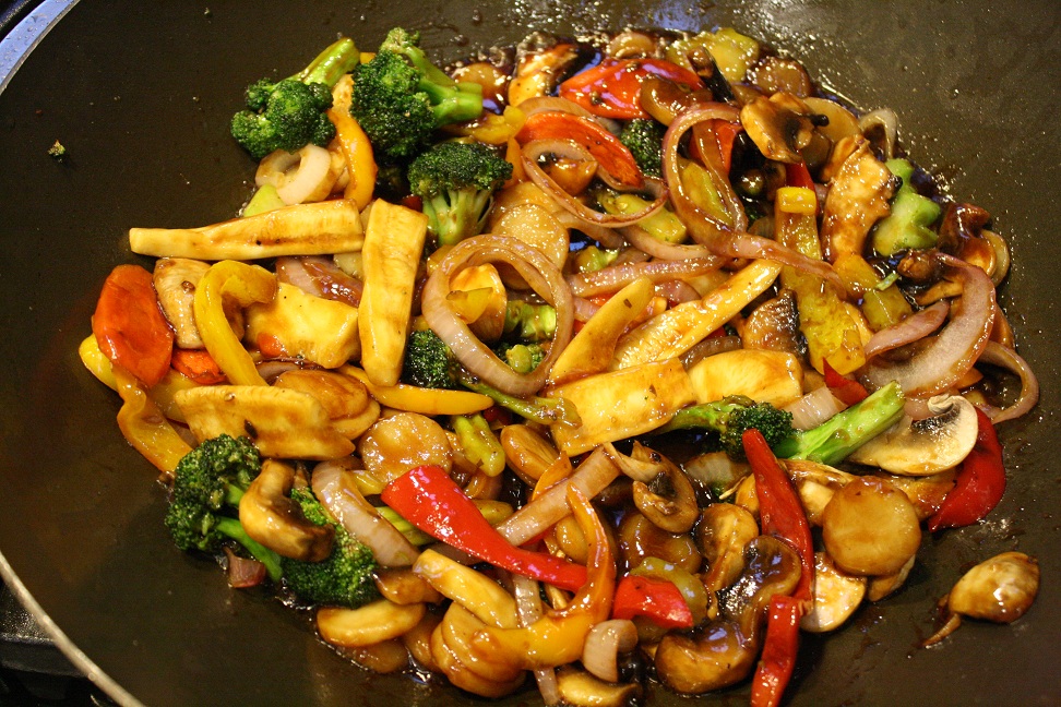 chicken and shrimp stir fry