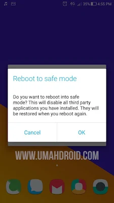 Menu Reboot Masuk ke Safe Mode Zenfone