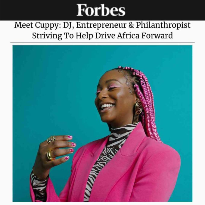 Dj Cuppy gets featured in Forbes Magazine